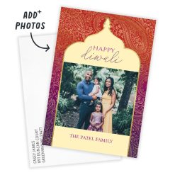 Alternative view of Hallmark - Paisley Ombre Flat Diwali Photo Card