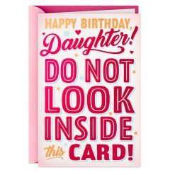 Hallmark - Do Not Look Inside Card Birthday Card With Mini Cards for Daughter