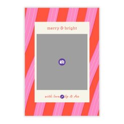 Alternative view of Hallmark - Merry and Bright Peppermint Flat Christmas Photo Card
