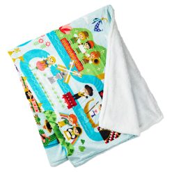Hallmark - Disney It's a Small World Map Throw Blanket, 60x52