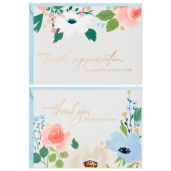 Alternative view of Hallmark - Soft Floral Boxed Blank Sympathy Thank-You Notes, Pack of 50