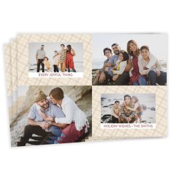 Hallmark - Cream Plaid Flat Photo Card