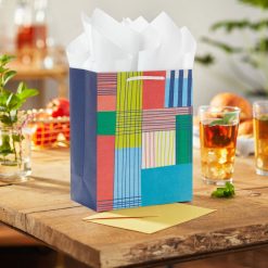 Alternative view of Hallmark - 9.6" Abstract Plaid Medium Gift Bag