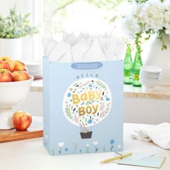 Alternative view of Hallmark - 13" Bunny in Hot Air Balloon Baby Boy Large Gift Bag