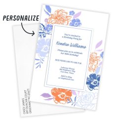 Alternative view of Hallmark - Sapphire Garden Party Flat Birthday Invitation