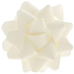 Hallmark - 4.6" Cream Grosgrain Ribbon Gift Bow