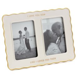Hallmark - Then and Now Ceramic Picture Frame, Holds 2 Photos