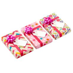 Hallmark - Assorted Pink Gift Card Holder Boxes With Bows, Pack of 3