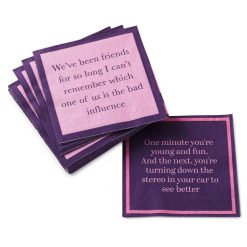 Hallmark - Drinks on Me Young and Fun Funny Party Napkins, Pack of 20