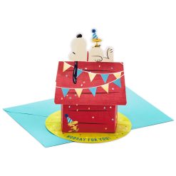 Hallmark - Peanuts Snoopy and Woodstock Hooray 3D Pop-Up Card