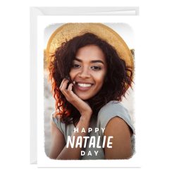 Hallmark - Personalized White Outline Any Occasion Photo Card