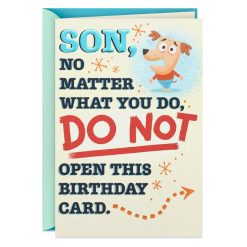 Hallmark - Son Doesn't Listen Funny Birthday Card Within a Card