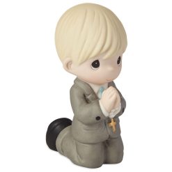 Hallmark - Precious Moments First Communion Kneeling Boy Mini Figurine, 4