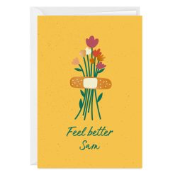Hallmark - Feel Better Flower Bouquet Custom Get Well Card