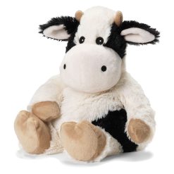 Hallmark - Warmies Heatable Scented Black and White Cow Stuffed Animal, 13