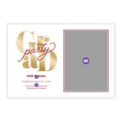 Alternative view of Hallmark - Red Script Flat Graduation Party Invitation