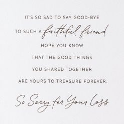 Alternative view of Hallmark - A Faithful Friend to Treasure Sympathy Card for Loss of Dog