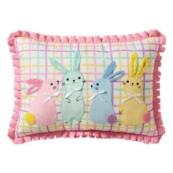 Hallmark - Pastel Bunnies Reversible Pillow, 14x20
