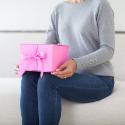 Alternative view of Hallmark - Bubblegum Pink 5x7 Large Gift Box With Shredded Paper Filler