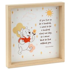 Hallmark - Disney Winnie the Pooh Framed Quote Sign, 10x10