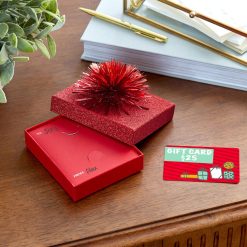 Alternative view of Hallmark - 4.5" Red Glitter Gift Card Holder Box With Bow