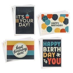 Hallmark - Contemporary Cheer Assorted Birthday Cards, Pack of 12