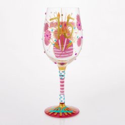 Alternative view of Hallmark - Lolita Happy 75th Birthday Handpainted Wine Glass, 15 oz.