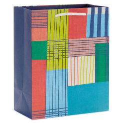 Hallmark - 9.6" Abstract Plaid Medium Gift Bag
