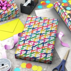 Alternative view of Hallmark - Angled All-Caps Happy Birthday Wrapping Paper, 20 sq. ft.