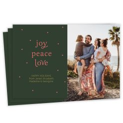 Hallmark - Modern Joy Peace Love Flat Holiday Photo Card