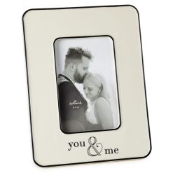 Hallmark - You & Me Cream Enamel Picture Frame, 4x6