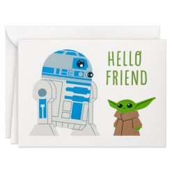 Alternative view of Hallmark - Star Wars: The Mandalorian R2-D2 and Grogu Blank Notes, Pack of 10