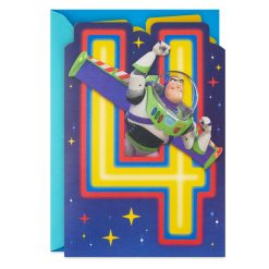 Hallmark - Disney/Pixar Toy Story Buzz Lightyear Infinity Fun Musical 4th Birthday Card