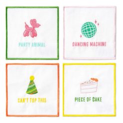 Alternative view of Hallmark - Piece of Cake Assorted Fabric Beverage Napkins, Set of 4