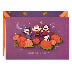 Hallmark - Peanuts Gang in the Pumpkin Patch Halloween Card