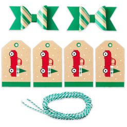 Alternative view of Hallmark - Colorful Kraft Christmas Gift Bow and Gift Tag Kit