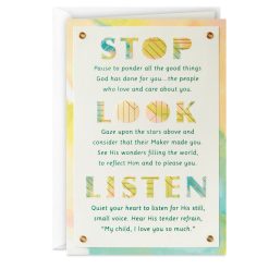 Hallmark - Stop, Look, Listen and Enjoy Religious Birthday Card