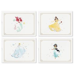 Hallmark - Disney Princess Assorted Boxed Blank Note Cards Multipack, Pack of 24