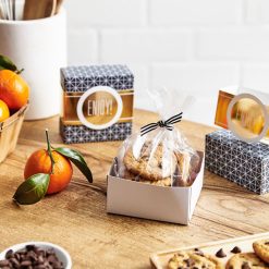 Alternative view of Hallmark - 4" Gray Geometric 2-Pack Gift Boxes With Gold Bands