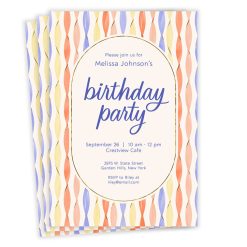 Hallmark - Party Streamers Flat Birthday Invitation