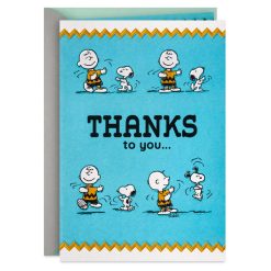 Hallmark - Peanuts Charlie Brown and Snoopy Happy Dance Thank You Card