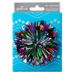Alternative view of Hallmark - 4.5" Turquoise Chevrons Gift Card Holder Box With Bow