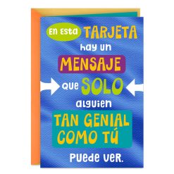 Hallmark - A Message Only for You Spanish-Language Funny Birthday Card