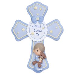 Hallmark - Precious Moments Jesus Loves Me Cross for Boy