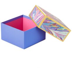 Alternative view of Hallmark - Periwinkle Marbled Medium Square Gift Box, 7