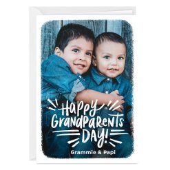 Hallmark - White Frame Custom Grandparents Day Card