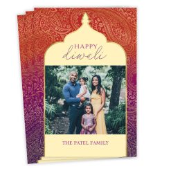 Hallmark - Paisley Ombre Flat Diwali Photo Card