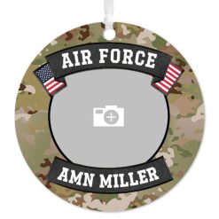 Hallmark - Air Force Metal Personalized Ornament, Custom Photo and Text