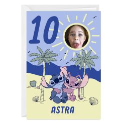 Hallmark - Disney Lilo & Stitch With Angel Custom Birthday Card