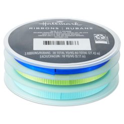 Hallmark - Aqua/Bright Green/Royal Blue 3-Pack Curling Ribbon, 90' total